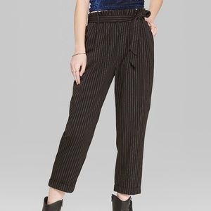 Wild Fable Black Paperbag Tied Pants